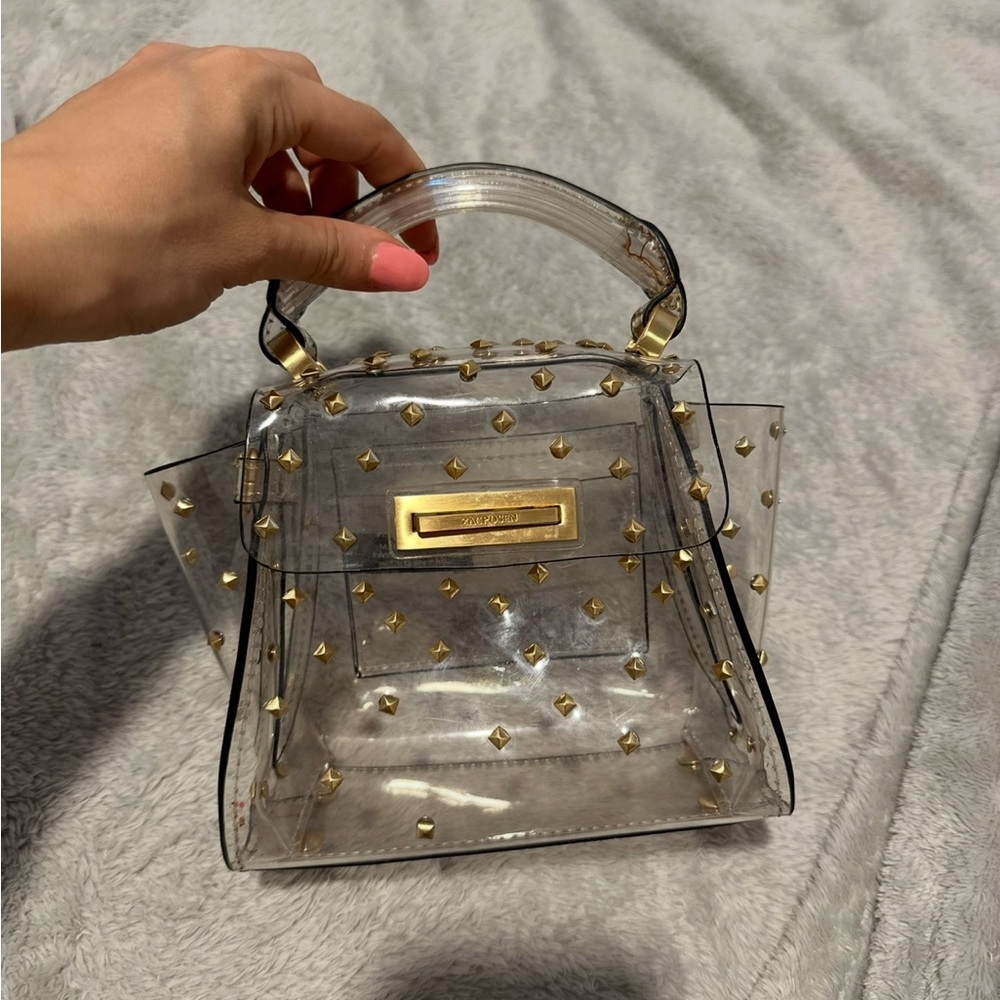 Clear Zac Posen Studded Handbag